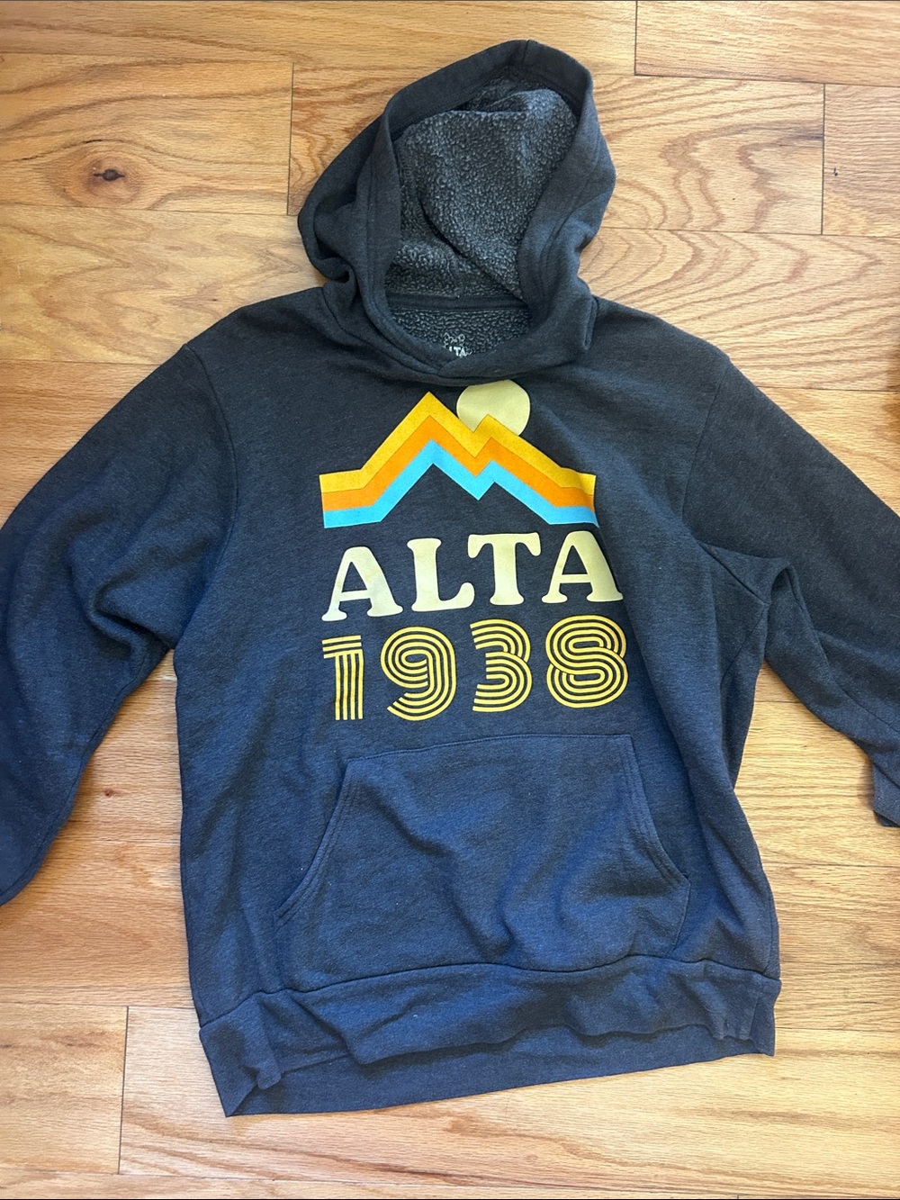 Men's Charcoal Hooded Sweatshirt
